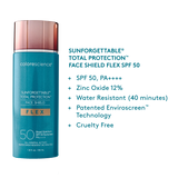 Sunforgettable Total Protection Face Shield Flex TAN SPF 50